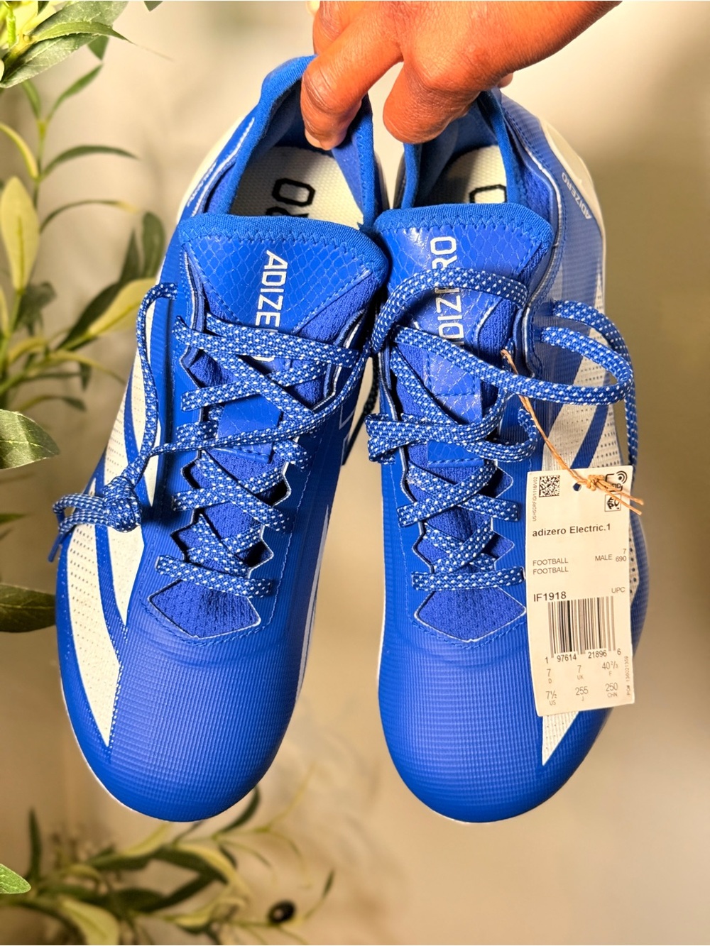adidas Blue Men's Football Cleats - Adizero Style
